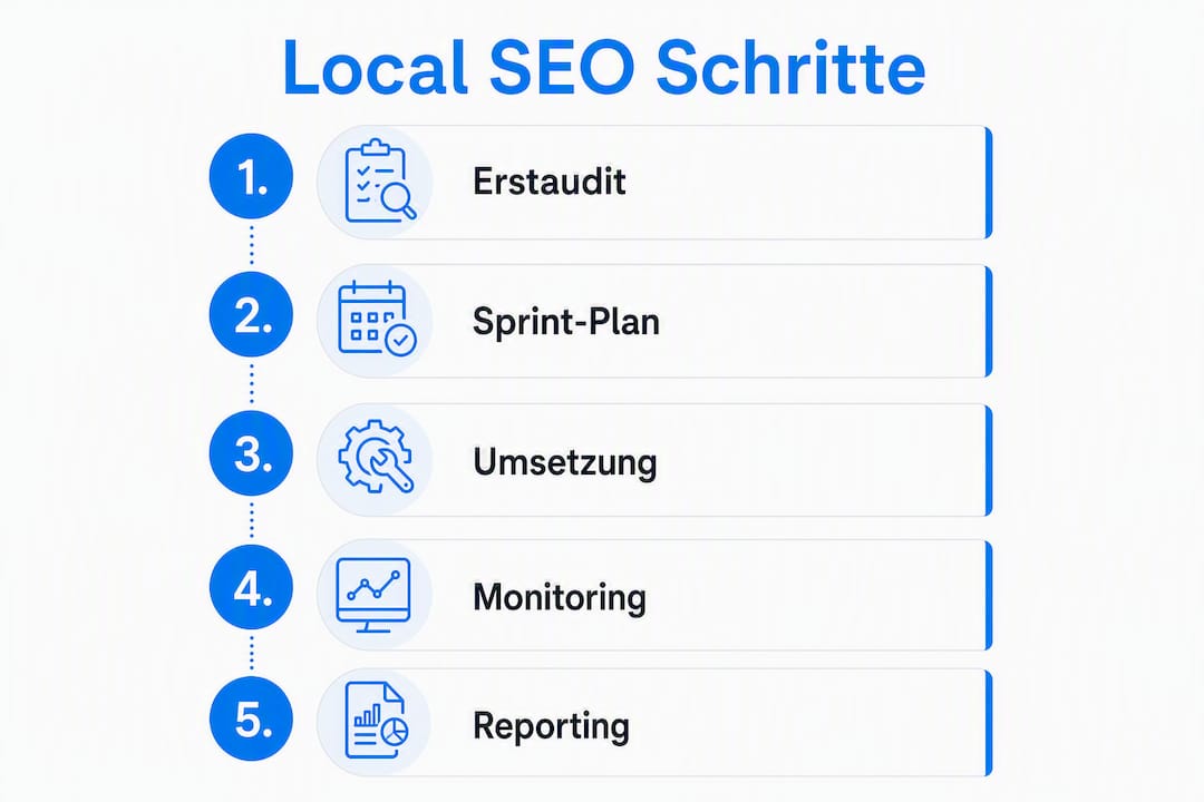 Schritt-für-Schritt-Anleitung: So funktioniert Local SEO – anschaulich erklärt in einer Infografik