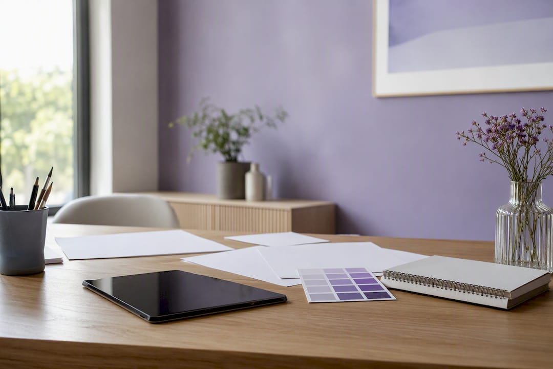 Arbeitsplatz für Webdesign ohne eingeschaltete Bildschirme