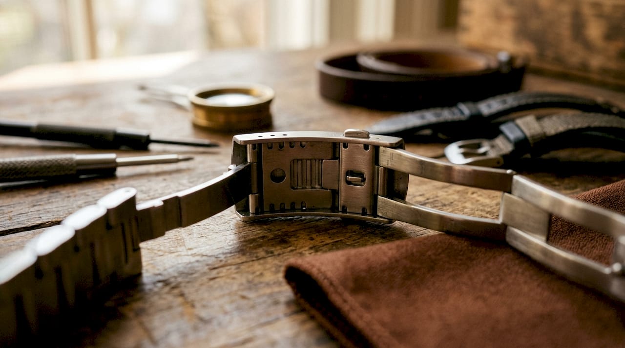 Interior holes of quick-adjust watch clasp