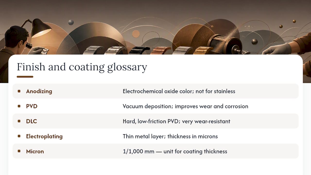 Glossary of finish and coating terms — overview diagram