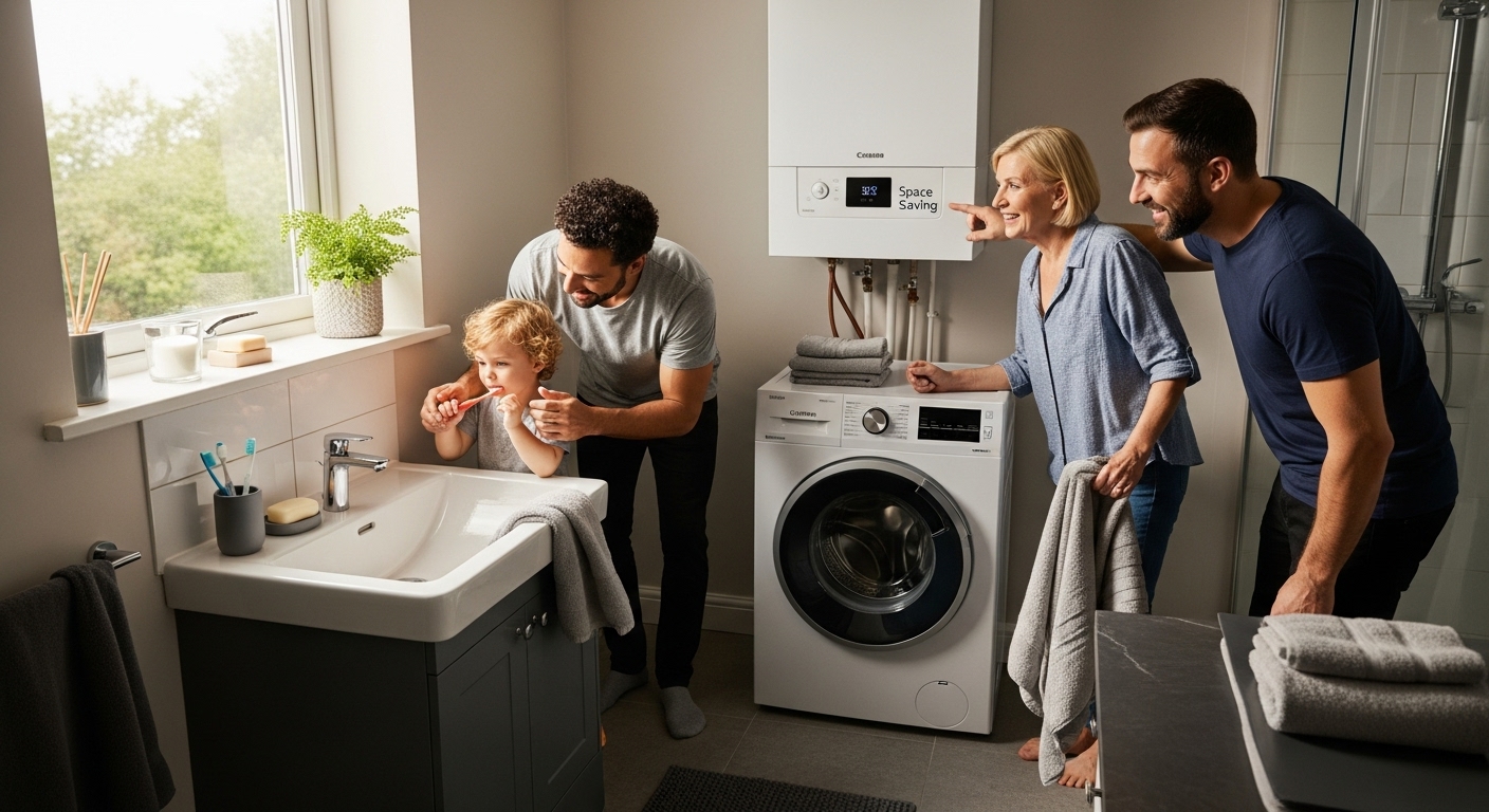 combi boiler small space