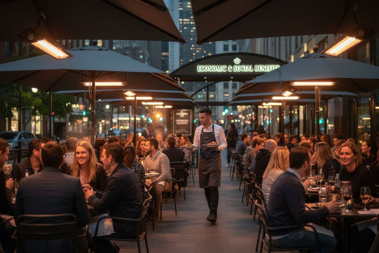 outdoor heating business terrace