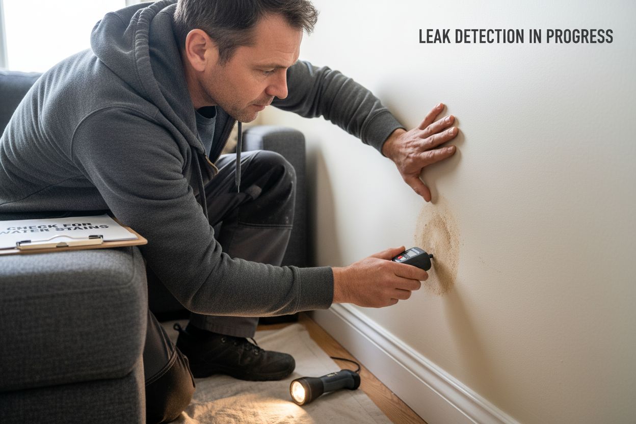 water stains inspection, leak detection