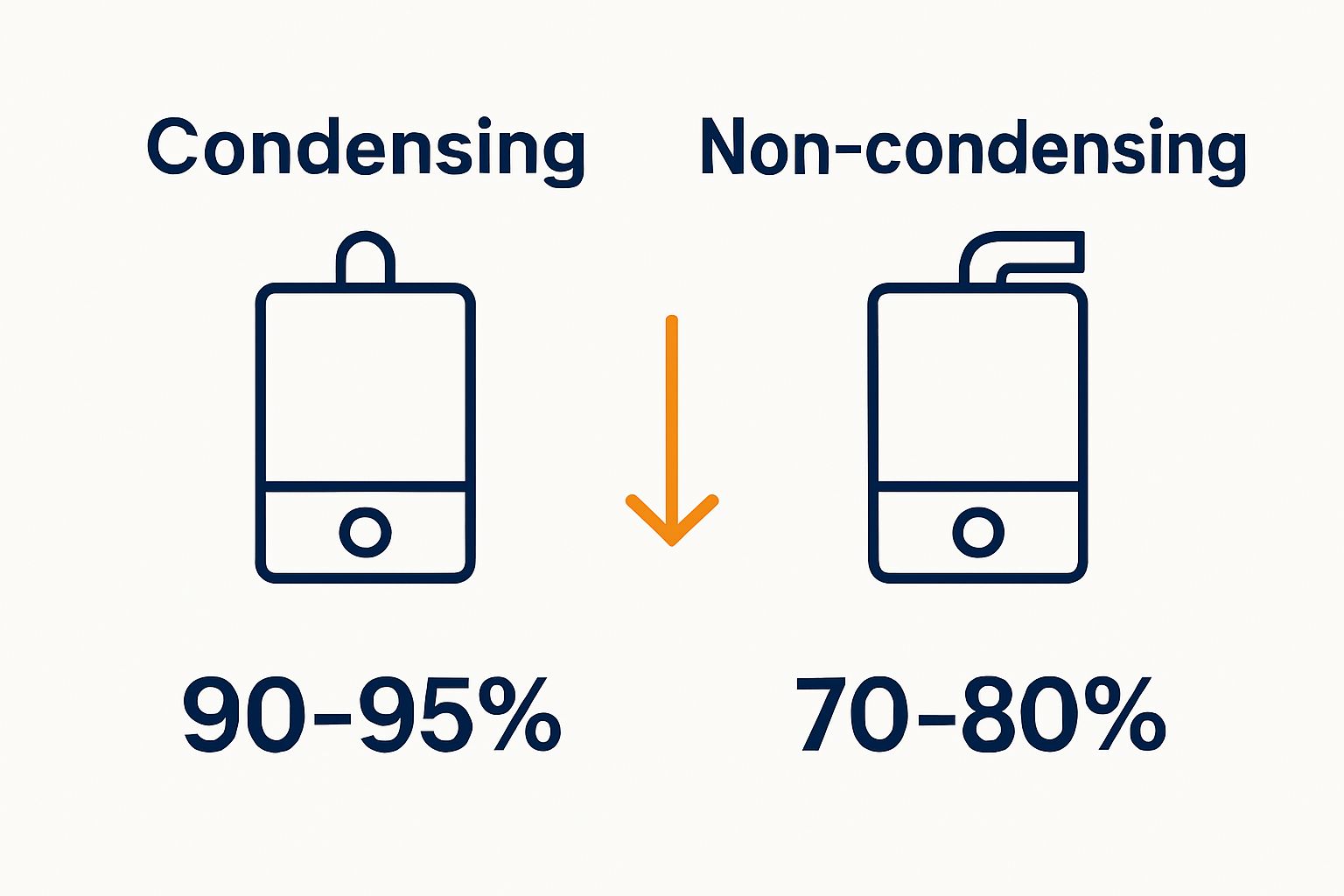 Condensing vs Non-Condensing Boiler efficiency comparison