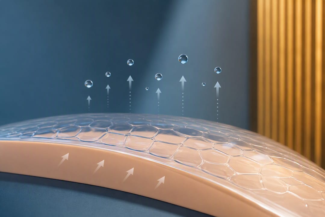 Illustration of film tightening skin surface