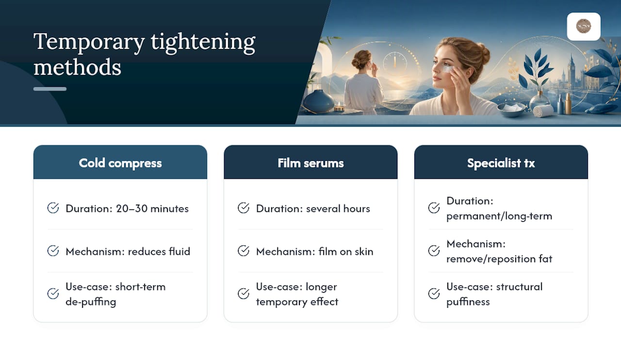 Comparison of instant under-eye fix durations