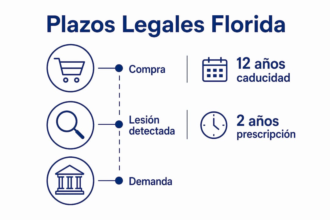 Infografía: etapas clave en los plazos de caducidad y prescripción