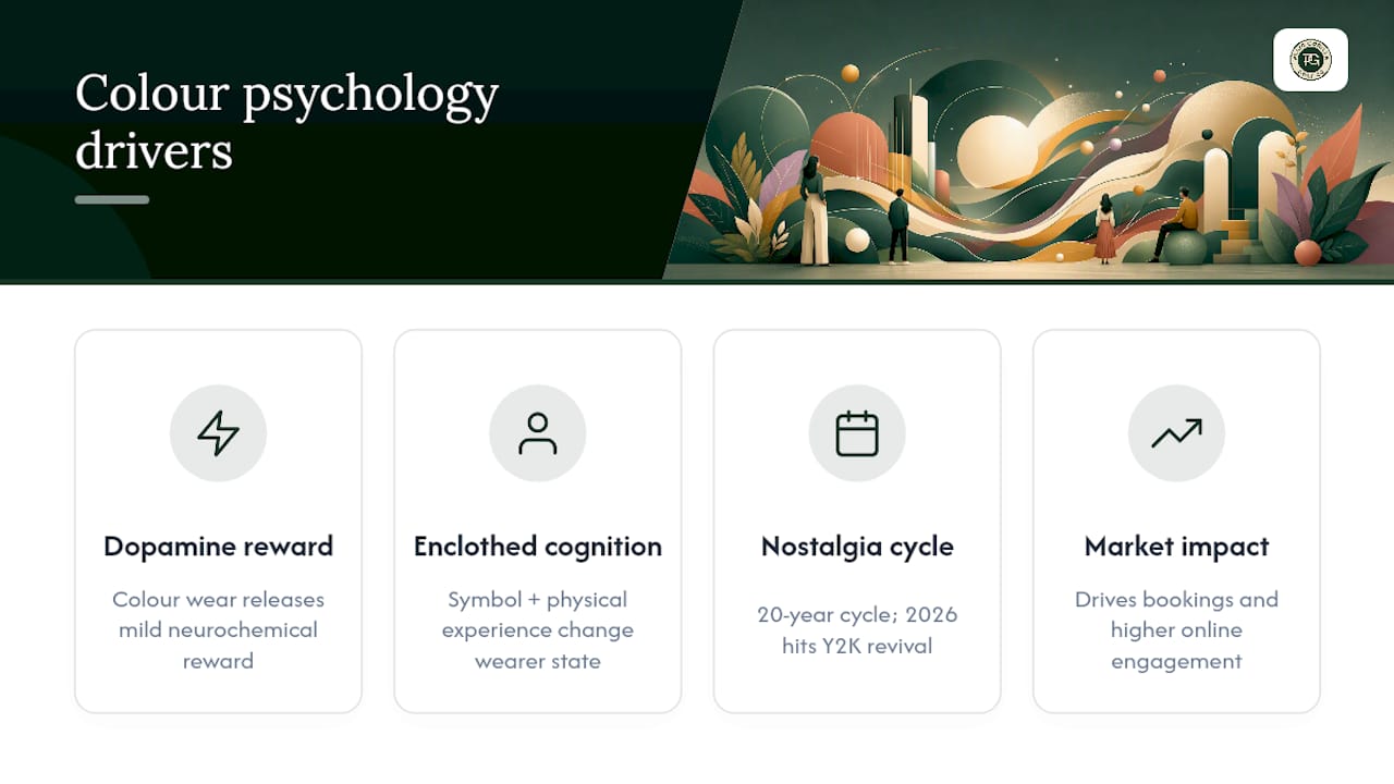 How does colour psychology explain the appeal of bold fashion choices? — overview diagram