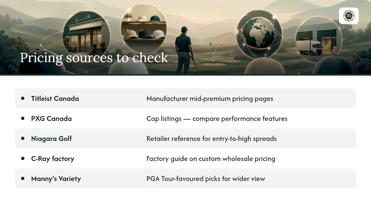 Retail and manufacturer pages for further price checks — overview diagram