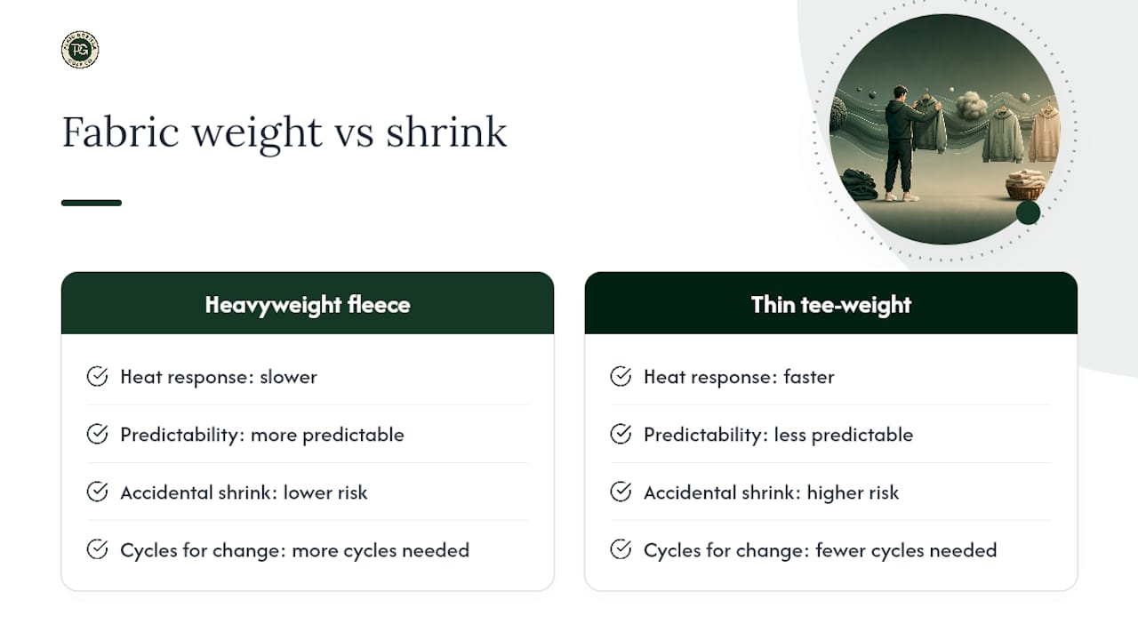 Plaid Gorilla Golf notes on fabric weight and fit — overview diagram