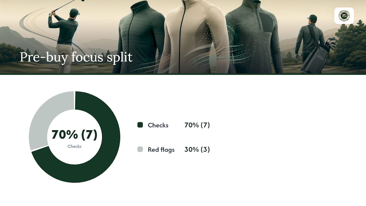What should you check before buying a golf mid layer? — overview diagram