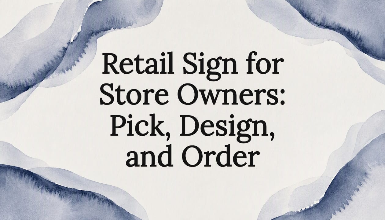 Retail Sign for Store Owners: Pick, Design, and Order