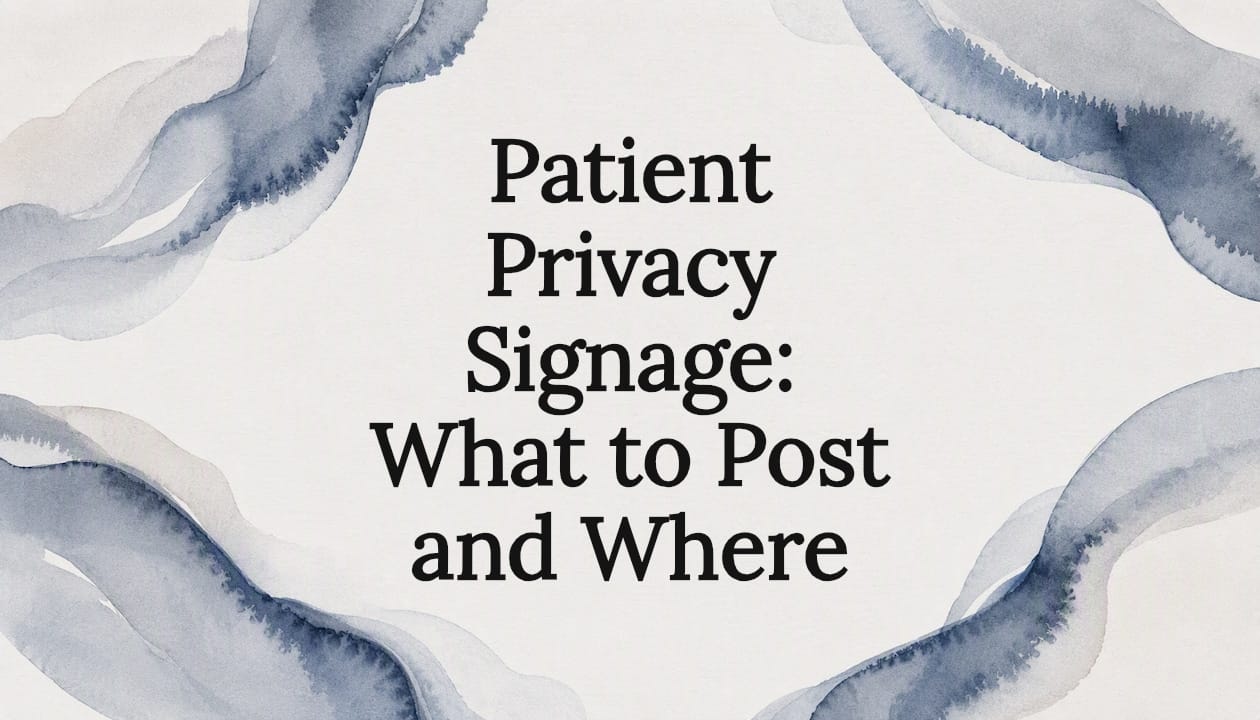 Patient Privacy Signage: What to Post and Where