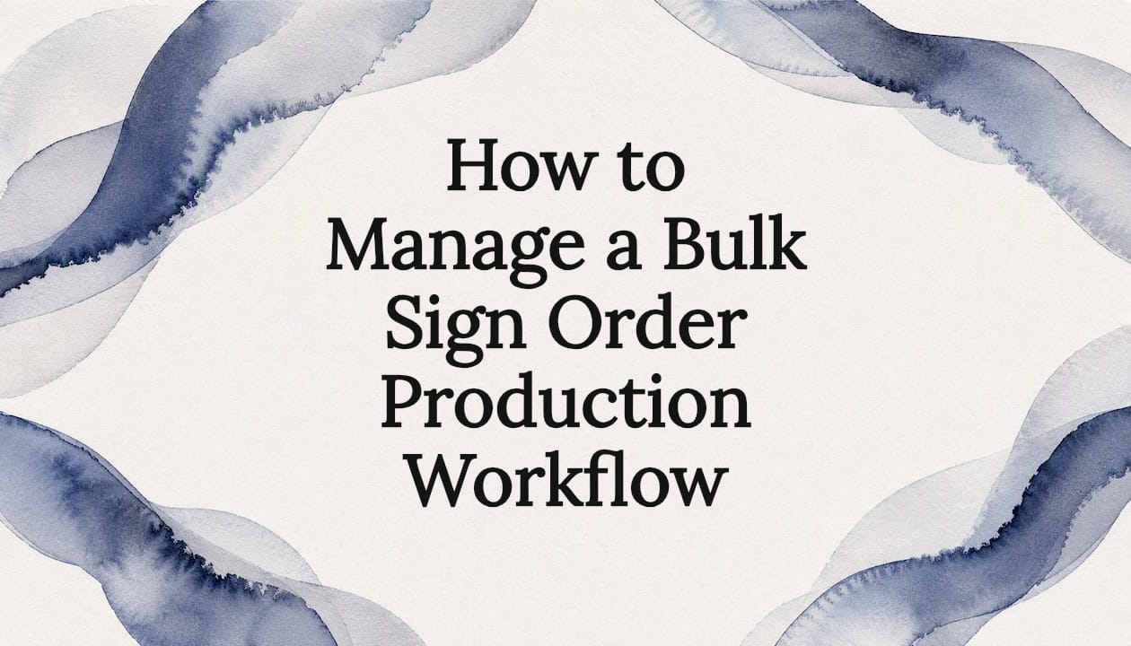 How to Manage a Bulk Sign Order Production Workflow