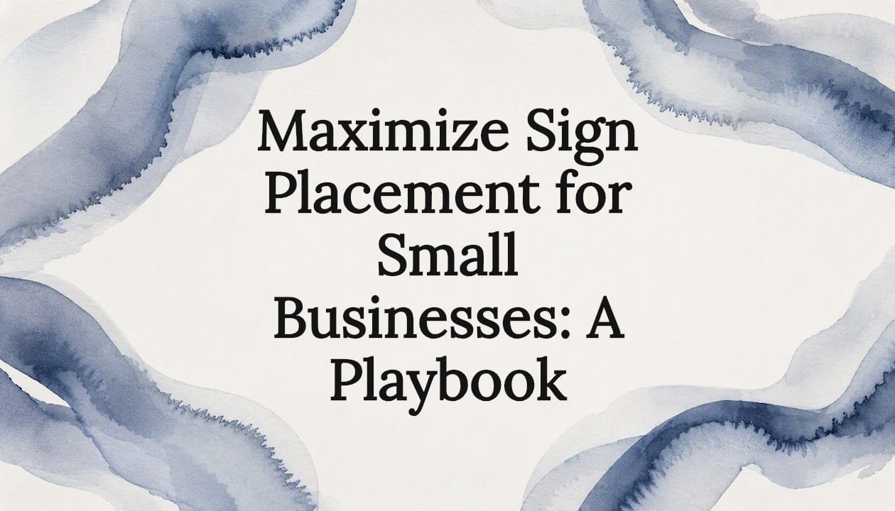 Maximize Sign Placement for Small Businesses: A Playbook