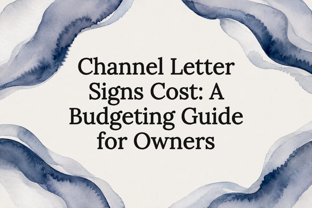 Channel Letter Signs Cost: A Budgeting Guide for Owners
