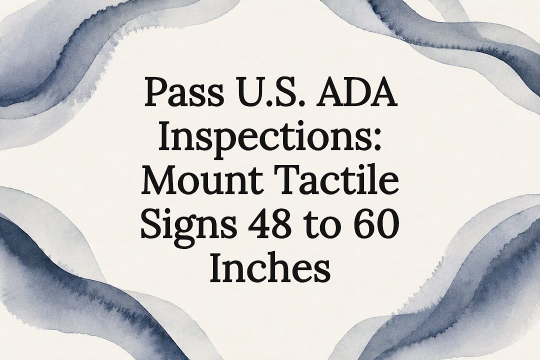 Decorative ADA signage article title card