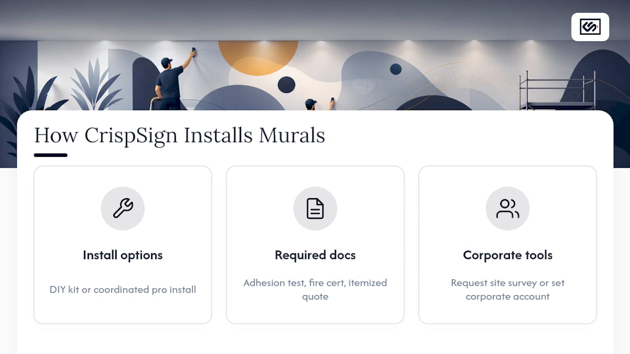 How CrispSign Handles Wall Mural Installation for Growing Businesses — overview diagram