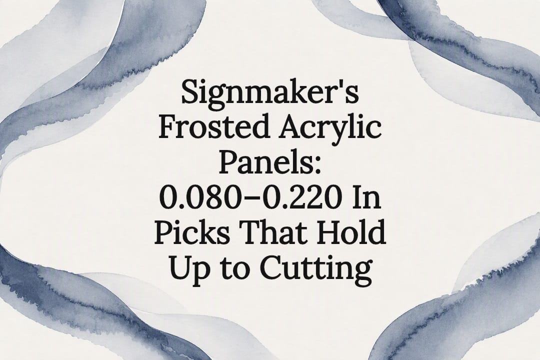 Decorative frosted acrylic title card