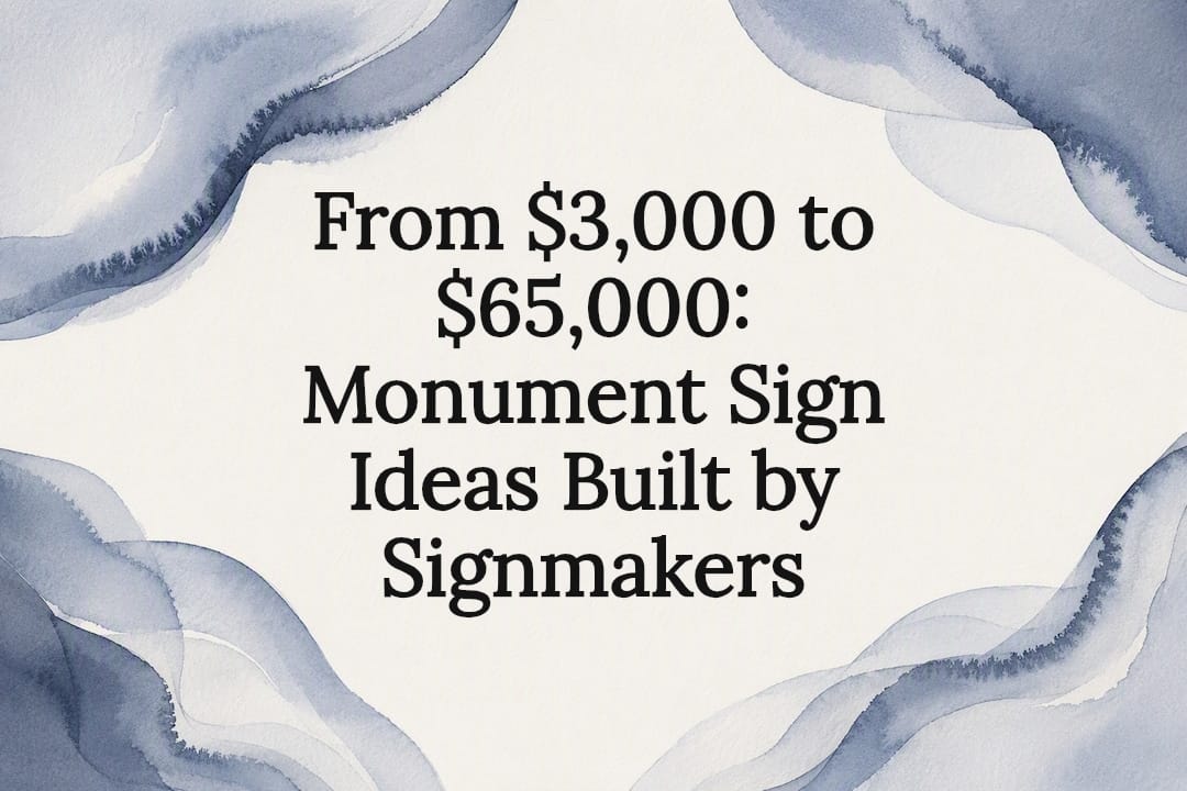 From $3,000 to $65,000: Monument Sign Ideas Built by Signmakers