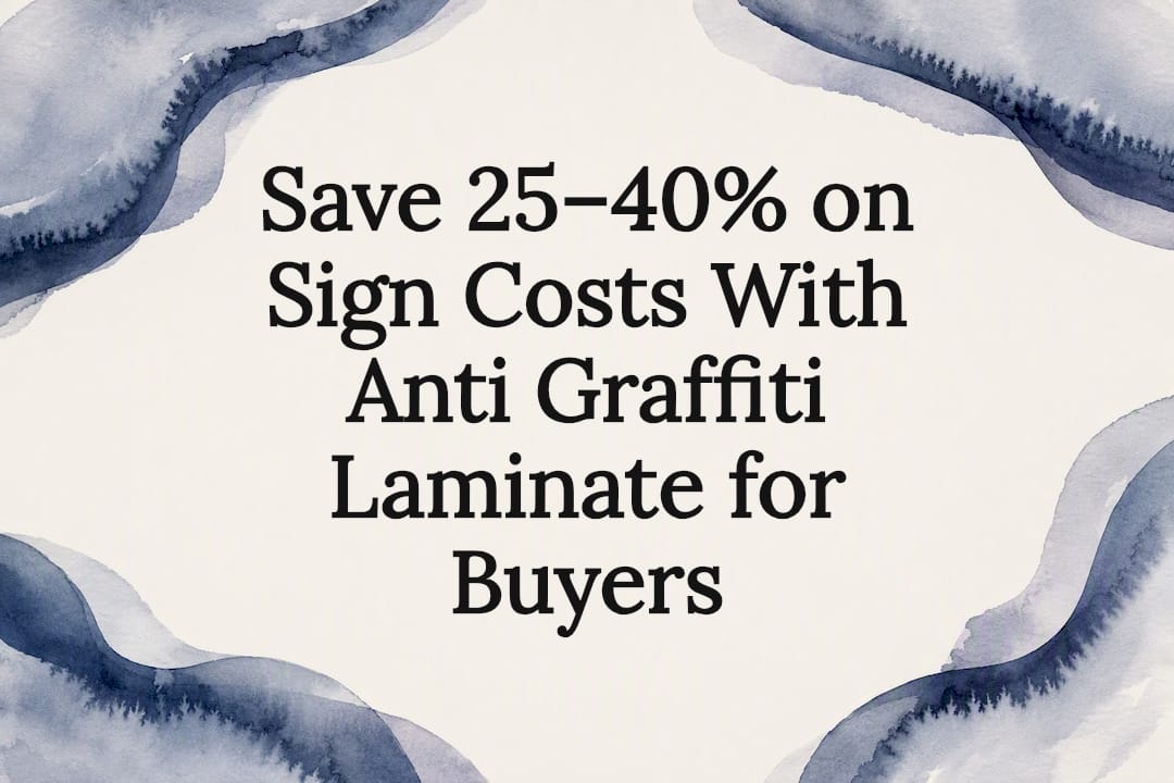 Save 25–40% on Sign Costs With Anti Graffiti Laminate for Buyers
