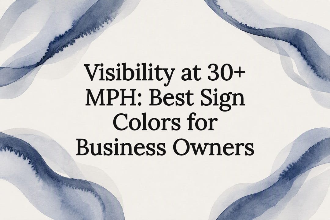Visibility at 30+ MPH: Best Sign Colors for Business Owners