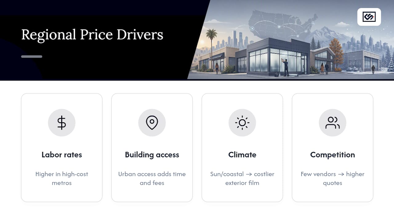 Why Do Frosted Window Film Prices Vary by Region? — overview diagram
