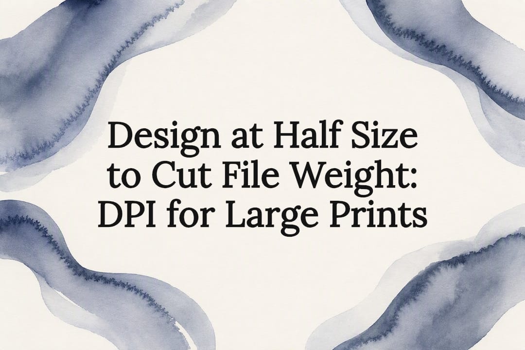 Decorative large-format printing title card