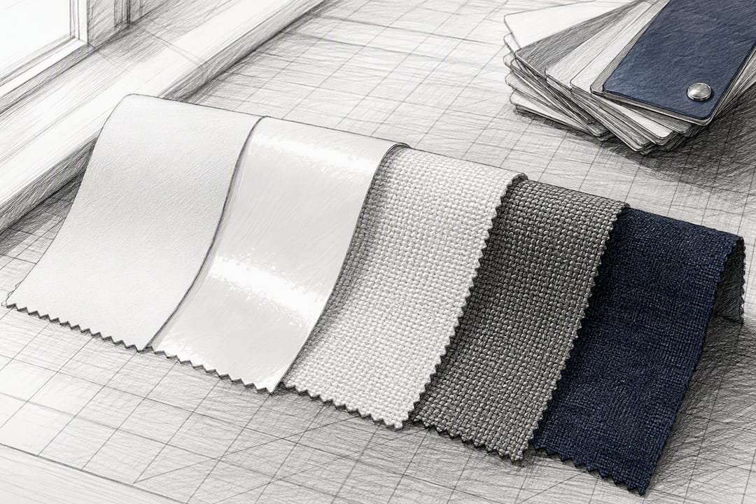 Matte glossy and fabric substrate samples