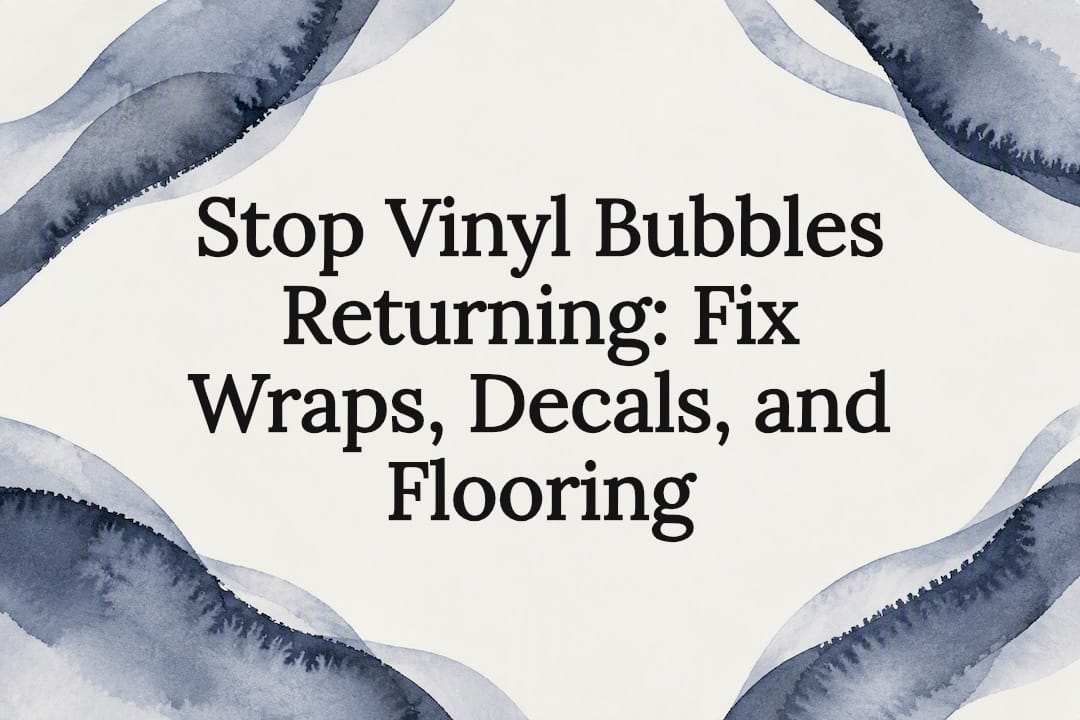 Stop Vinyl Bubbles Returning: Fix Wraps, Decals, and Flooring