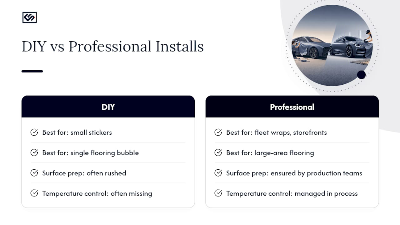 Why Professional Installation Cuts Bubble Risk From the Start — overview diagram