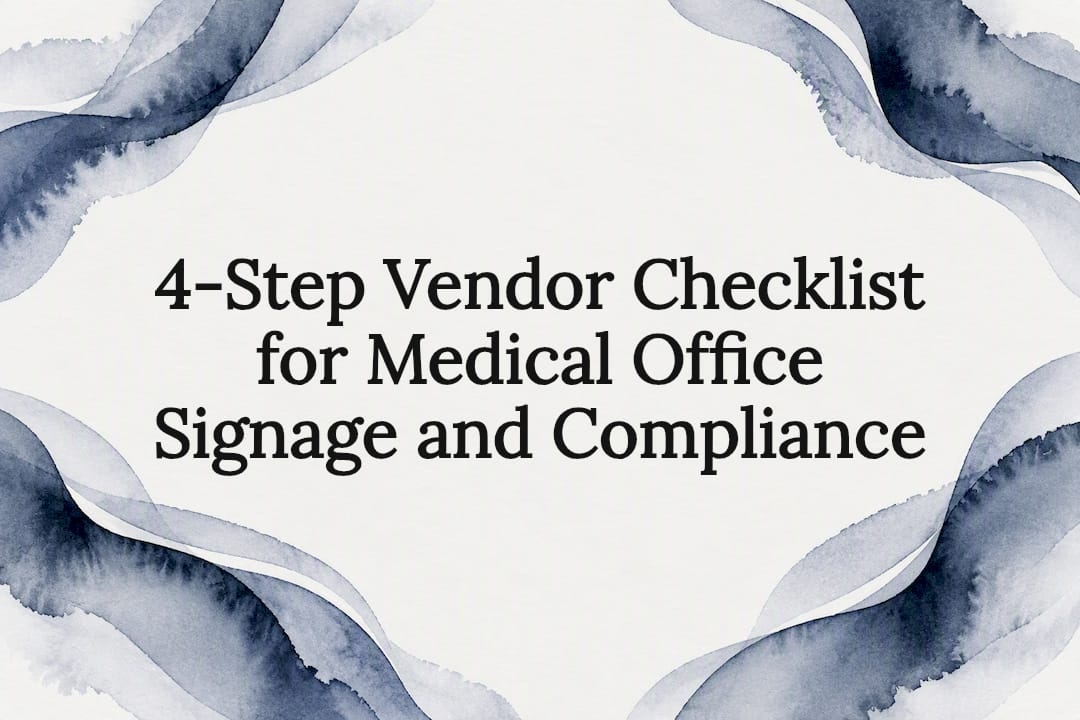 4-Step Vendor Checklist for Medical Office Signage and Compliance