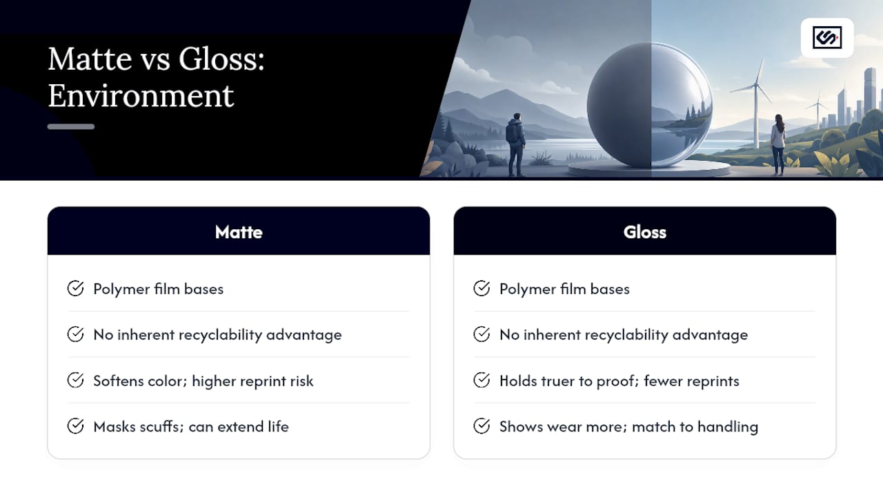 Is Matte or Gloss Laminate Better for the Environment? — overview diagram