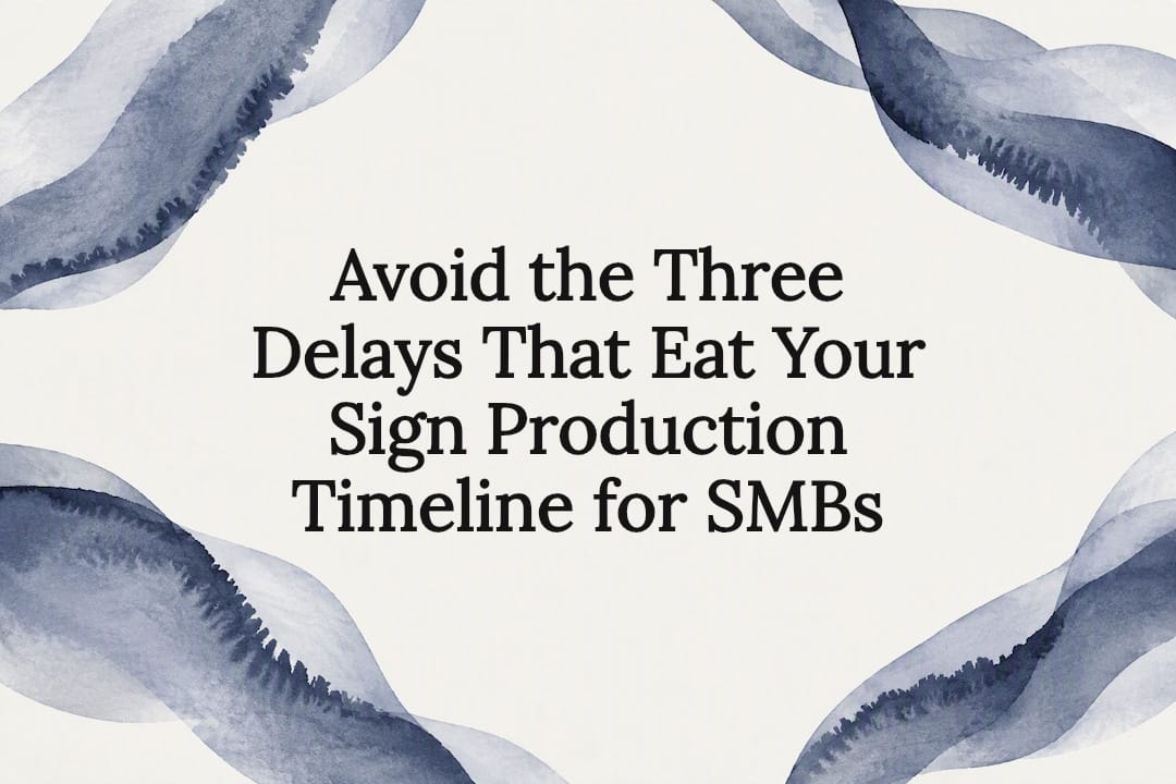 Avoid the Three Delays That Eat Your Sign Production Timeline for SMBs