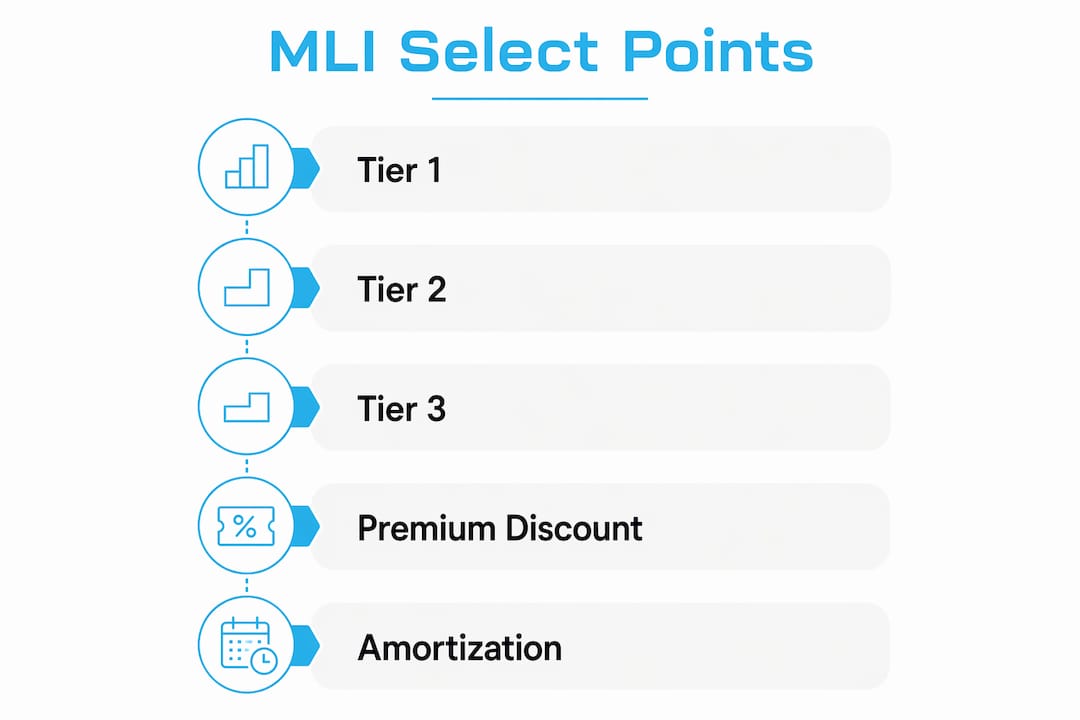 Infographic illustrating MLI Select points system