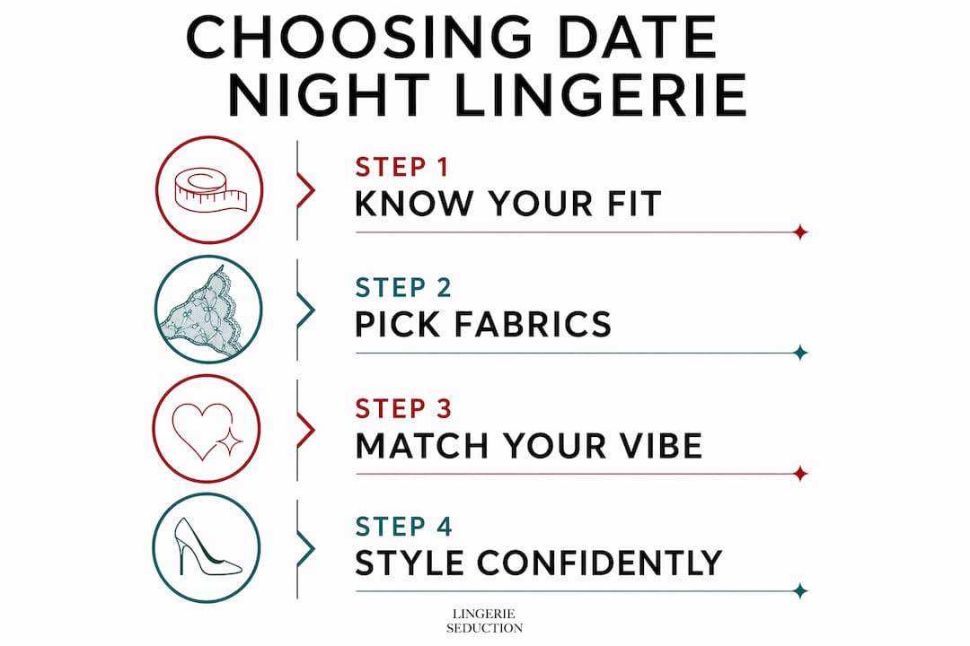 Infographic showing lingerie choice steps