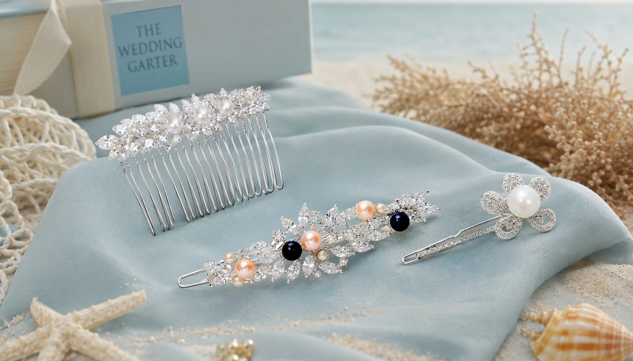 CZ Diamond & Pearl Bridal Hair Accessories Comb