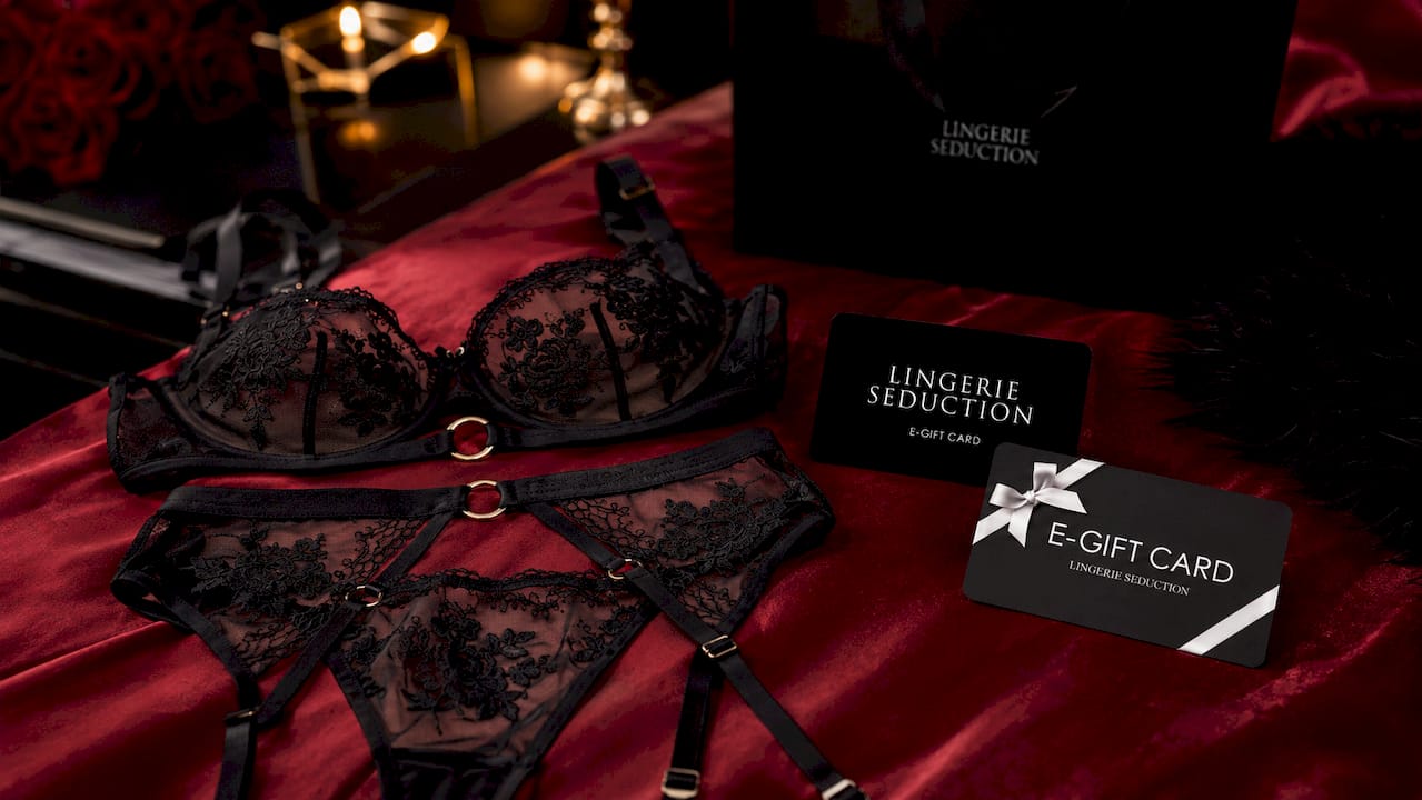 Luxury Black Sheer Lace Lingerie Set