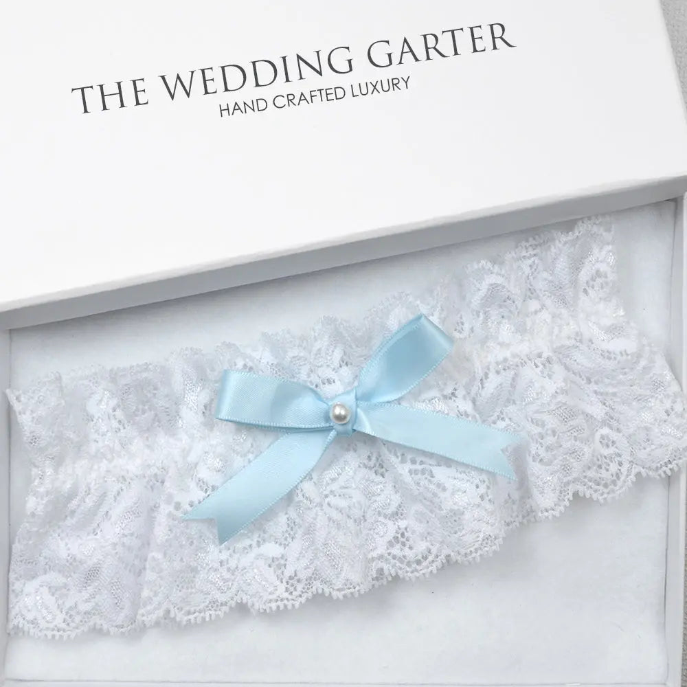 Abigale White Lace Wedding Garter