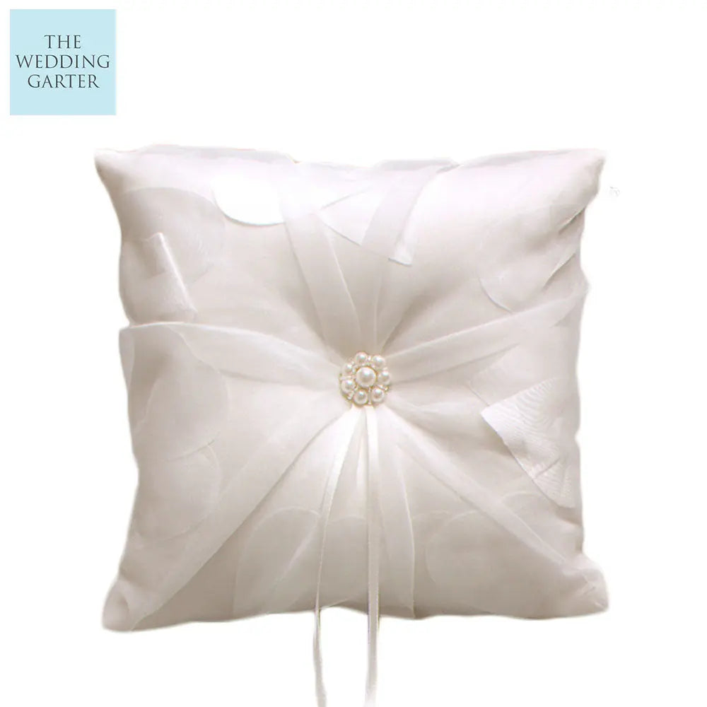 Angela Satin & Organza Ring Bearer Pillow For Wedding Accessories
