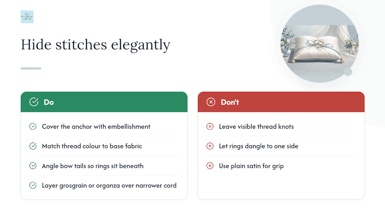 How to hide the stitches and keep the pillow elegant — overview diagram