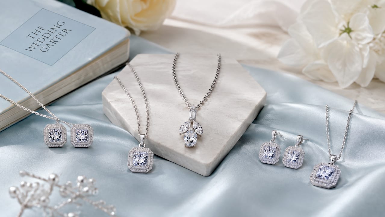 Timeless Square Pave CZ Diamond Women's Pendant Necklace