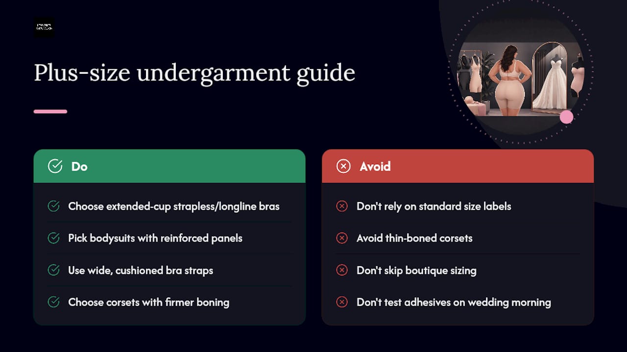 Plus-size and specialty undergarment options — overview diagram