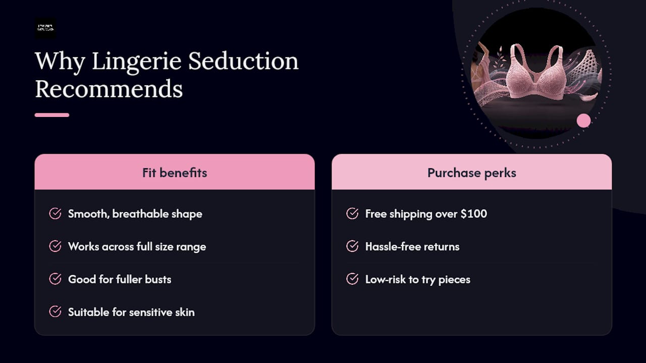 Why Lingerie Seduction recommends spacer styles — overview diagram