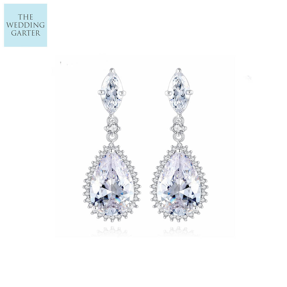 Vintage Design Zirconia Bidal Earrings