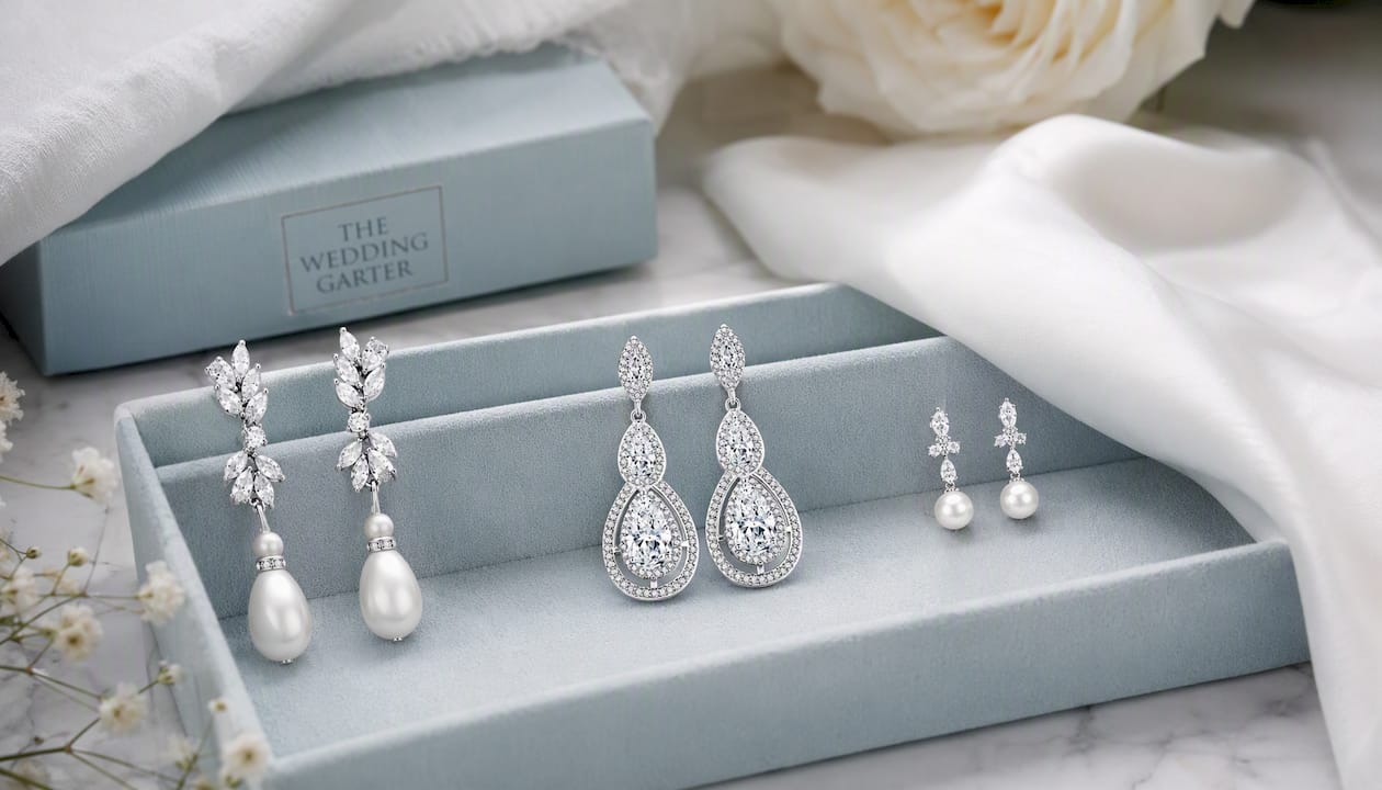 Classic Dropper Pearl Bridal Earrings