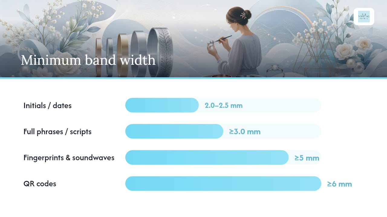 What actually fits: character limits, band width and metal — overview diagram
