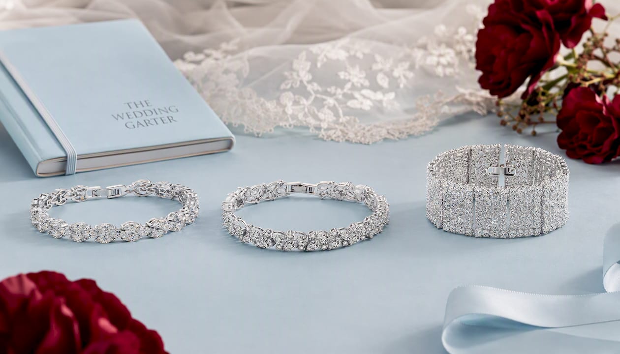 Marquise CZ Diamond Paved Luxury Wedding Bracelet