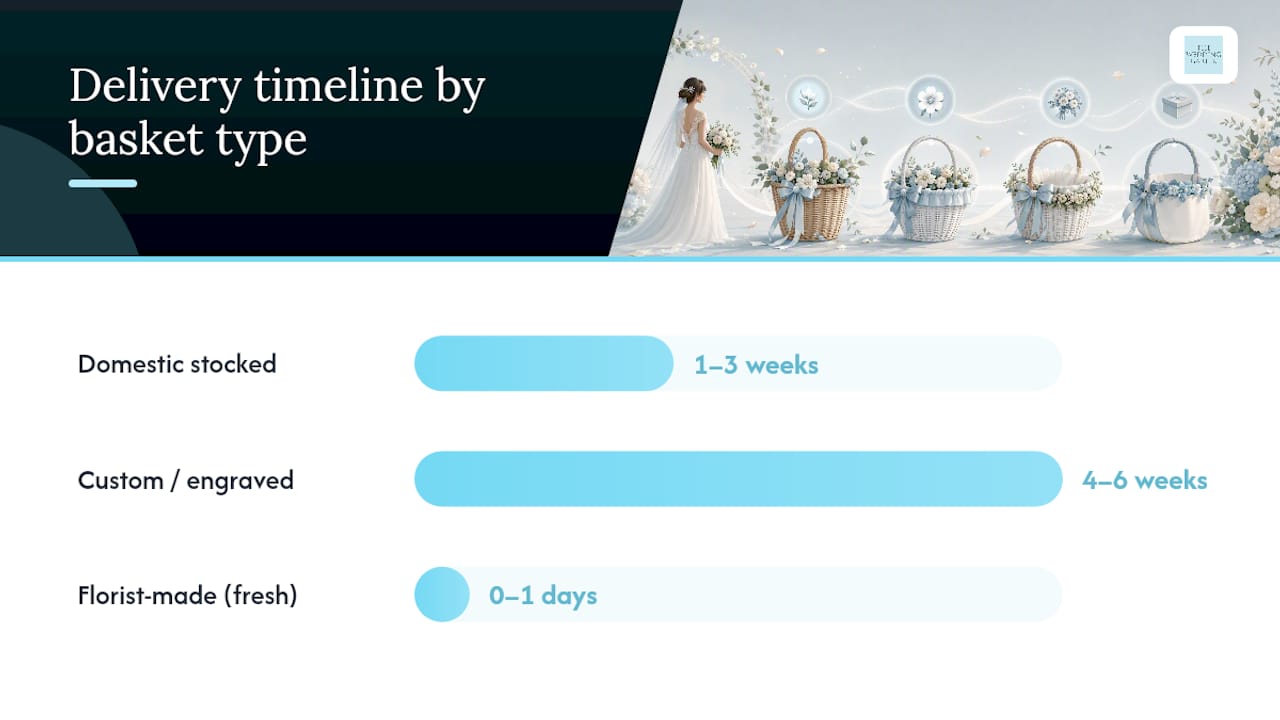 Comparison of flower girl basket lead times