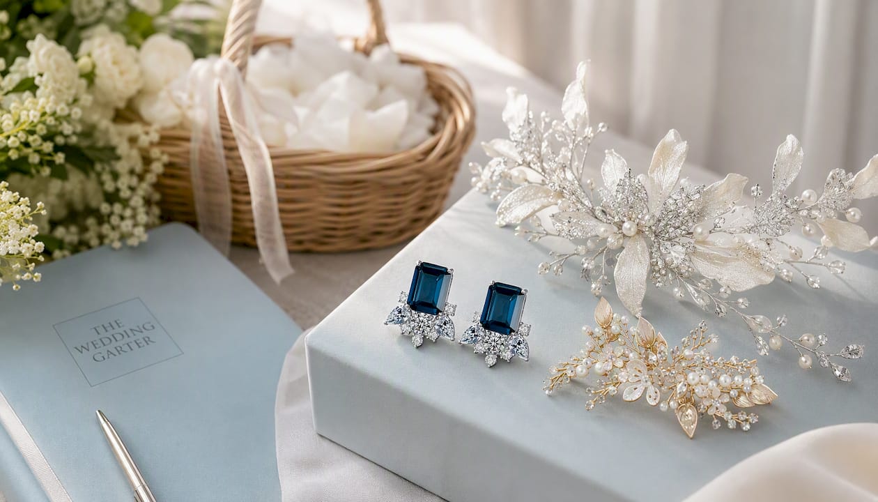 Emerald Green Semi Precious Bridal Earrings